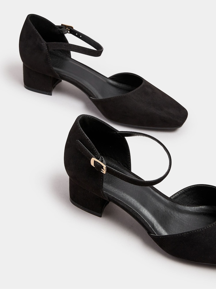 Yours Curve Black Extra-Wide Fit Two Part Mary-Jane Pumps - Image 4 of 5