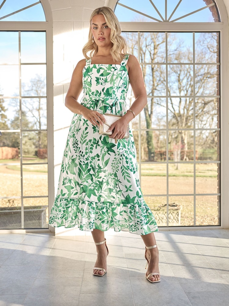 Yours Curve Green London Look Dress - Image 1 of 6