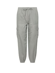 PixieGirl Petite Grey Cuffed Cargo Trousers - Image 5 of 5