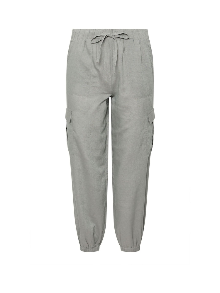 PixieGirl Petite Grey Cuffed Cargo Trousers - Image 5 of 5