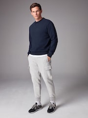 Black/Grey Marl Jersey Cuffed Cargo Joggers 2 Pack - Image 11 of 20