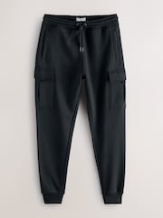 Black/Grey Marl Jersey Cuffed Cargo Joggers 2 Pack - Image 2 of 20