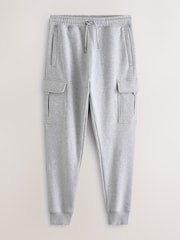 Black/Grey Marl Jersey Cuffed Cargo Joggers 2 Pack - Image 3 of 20