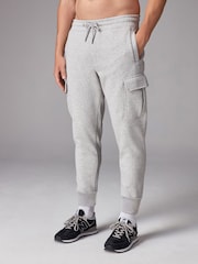 Black/Grey Marl Jersey Cuffed Cargo Joggers 2 Pack - Image 5 of 20