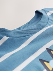 Navy/White Stripe Bluey Long Sleeve T-Shirt (12mths-8yrs) - Image 6 of 7