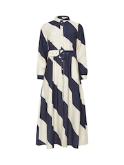 Star by Julien MacDonald Blue Button Through Stripe Dress - Image 5 of 5