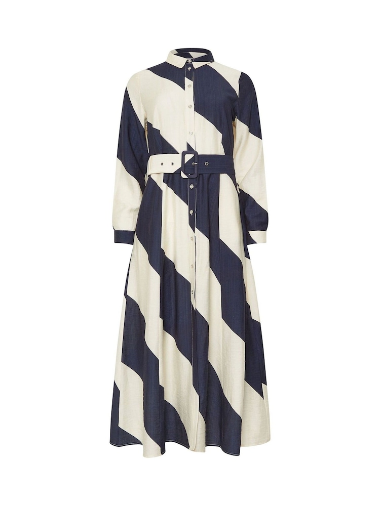 Star by Julien MacDonald Blue Button Through Stripe Dress - Image 5 of 5