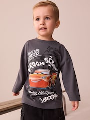 Charcoal Grey Disney Cars Long Sleeve T-Shirt (9mths-8yrs) - Image 1 of 8