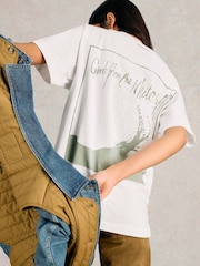 White Stuff White Graphic 100% Cotton T-Shirt - Image 2 of 7