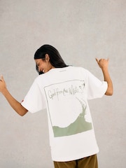 White Stuff White Graphic 100% Cotton T-Shirt - Image 4 of 7