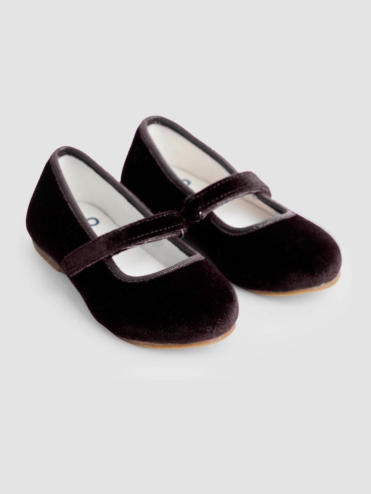 JoJo Maman Bébé Navy Ballet Shoes - Image 1 of 4 JoJo Maman Bébé Navy Ballet Shoes - Image 1 of 4