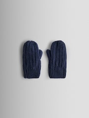JoJo Maman Bébé Navy Mittens - Image 1 of 3