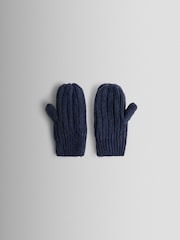 JoJo Maman Bébé Navy Mittens - Image 2 of 3