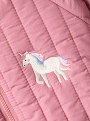 JoJo Maman Bébé Pink Unicorn Bomber Jacket - Image 11 of 12