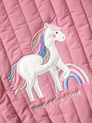 JoJo Maman Bébé Pink Unicorn Bomber Jacket - Image 12 of 12