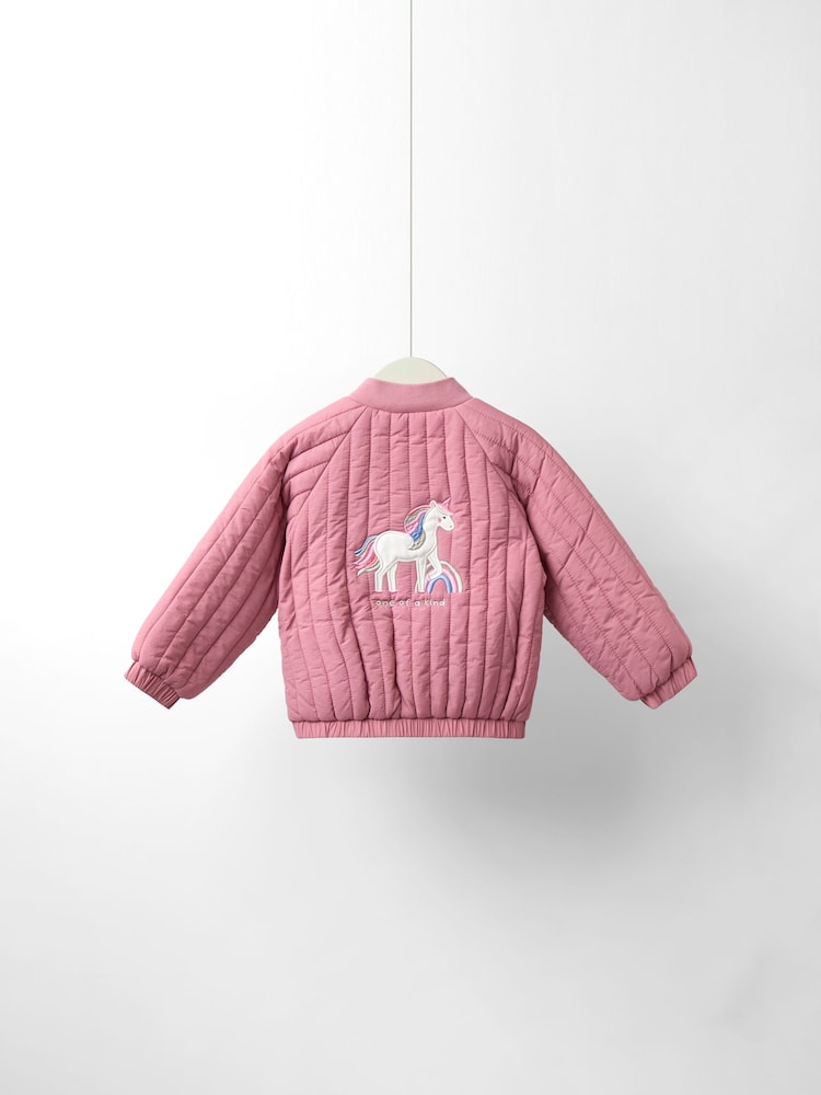 JoJo Maman Bébé Pink Bomber Jacket - Image 2 of 5