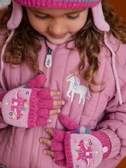 JoJo Maman Bébé Pink Unicorn Bomber Jacket - Image 7 of 12