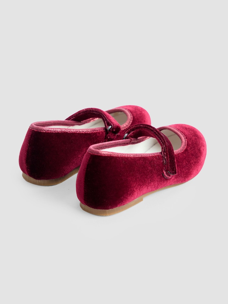 JoJo Maman Bébé Red Ballet Shoes - Image 2 of 4 JoJo Maman Bébé Red Ballet Shoes - Image 2 of 4