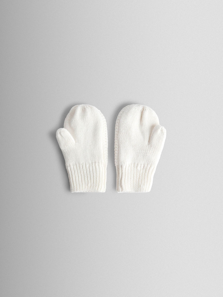 JoJo Maman Bébé Cream White Mittens - Image 3 of 3 JoJo Maman Bébé Cream White Mittens - Image 3 of 3