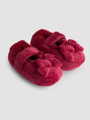 JoJo Maman Bébé Red Borg Ballet Pump Slippers - Image 1 of 4