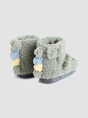 JoJo Maman Bébé Green Dino Borg Slipper Boots - Image 2 of 4