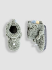 JoJo Maman Bébé Green Dino Borg Slipper Boots - Image 3 of 4