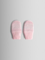 JoJo Maman Bébé Pink Mouse Fair Isle Fleece Lined Mittens - Image 3 of 3