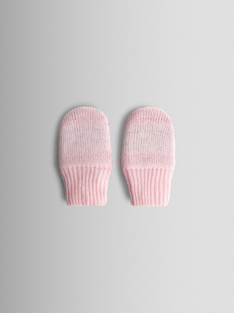 JoJo Maman Bébé Pink Mouse Fair Isle Fleece Lined Mittens - Image 3 of 3 JoJo Maman Bébé Pink Mouse Fair Isle Fleece Lined Mittens - Image 3 of 3