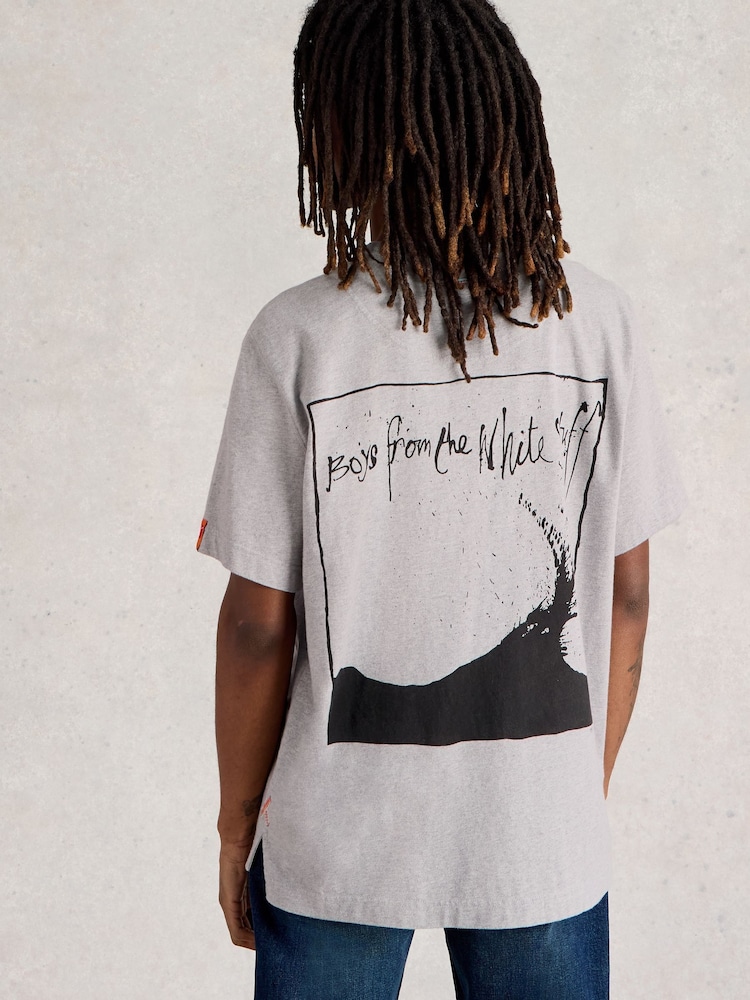 Gri - Tricou White Stuff cu buzunar 100% bumbac - Imaginea 2 din 7