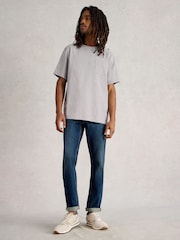 Gri - Tricou White Stuff cu buzunar 100% bumbac - Imaginea 3 din 7