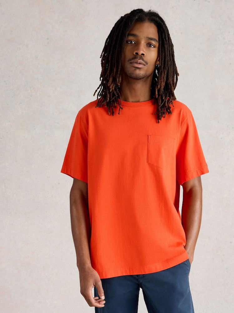 White Stuff Red Pocket 100% Cotton T-Shirt - Image 1 of 7