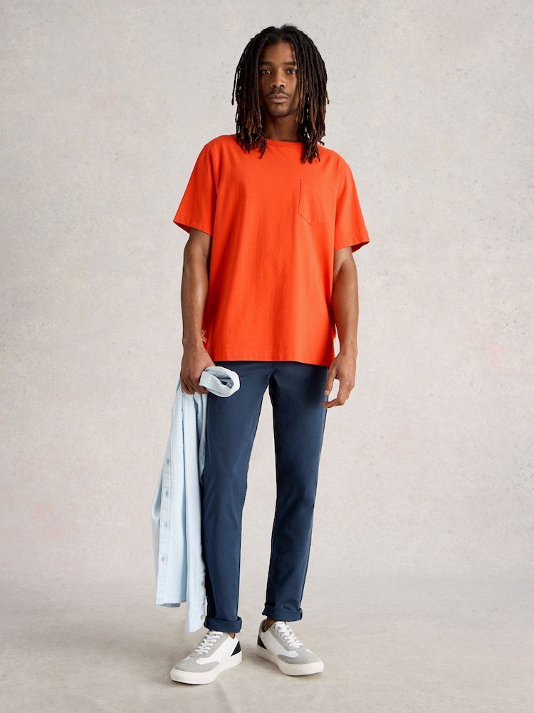 White Stuff Red Pocket 100% Cotton T-Shirt - Image 3 of 7