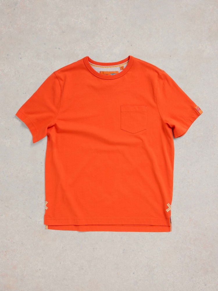 White Stuff Red Pocket 100% Cotton T-Shirt - Image 5 of 7