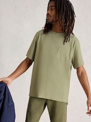 White Stuff Green Pocket 100% Cotton T-Shirt - Image 1 of 7