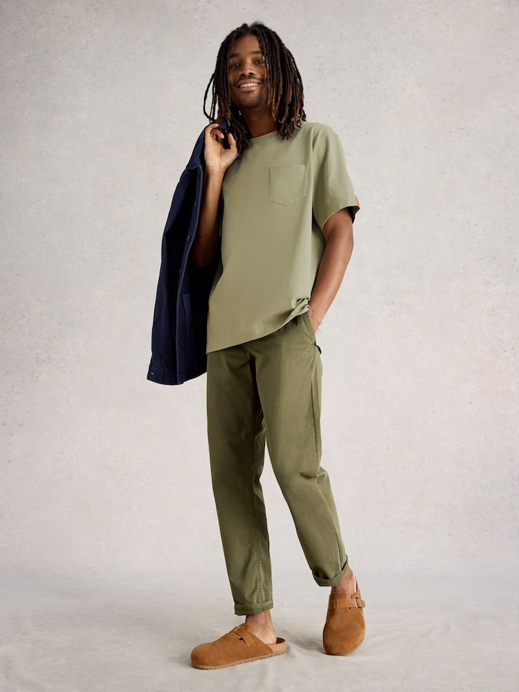 White Stuff Green Pocket 100% Cotton T-Shirt - Image 3 of 7