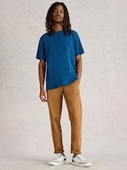 White Stuff Blue Pocket 100% Cotton T-Shirt - Image 3 of 7