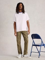 White Stuff White 100% Cotton Ringer T-Shirt - Image 1 of 7
