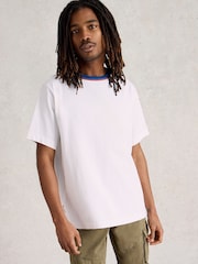 White Stuff White 100% Cotton Ringer T-Shirt - Image 2 of 7