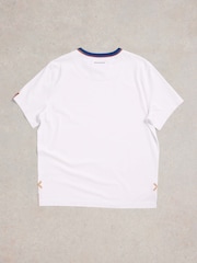 White Stuff White 100% Cotton Ringer T-Shirt - Image 6 of 7