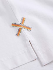 White Stuff White 100% Cotton Ringer T-Shirt - Image 7 of 7