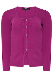 Star by Julien MacDonald Purple Square Neck Tie Cardigan - Image 5 of 5