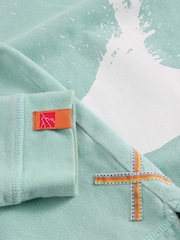 White Stuff Blue 100% Cotton Pique Plain Half Zip Sweater - Image 7 of 7