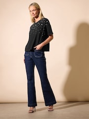 Star by Julien MacDonald Black 100% Cotton Eyelet Top - Image 6 of 9