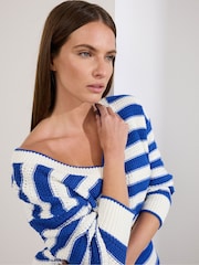 Star by Julien MacDonald Blue Stripe Textured Jumper - Image 2 of 6