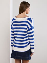 Star by Julien MacDonald Blue Stripe Textured Jumper - Image 4 of 6