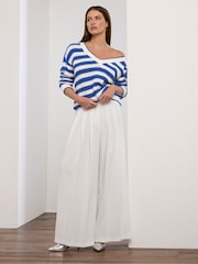Star by Julien MacDonald Blue Stripe Textured Jumper - Image 5 of 6
