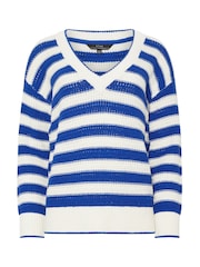 Star by Julien MacDonald Blue Stripe Textured Jumper - Image 6 of 6