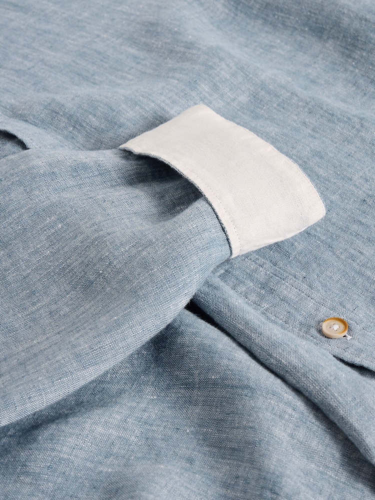 White Stuff Blue Keswick Shirt - Image 7 of 7