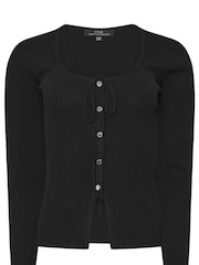 Star by Julien MacDonald Black Square Neck Tie Cardigan - Image 3 of 3