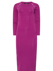 Star by Julien MacDonald Purple Button Detail Raglan Dress - Image 6 of 6
